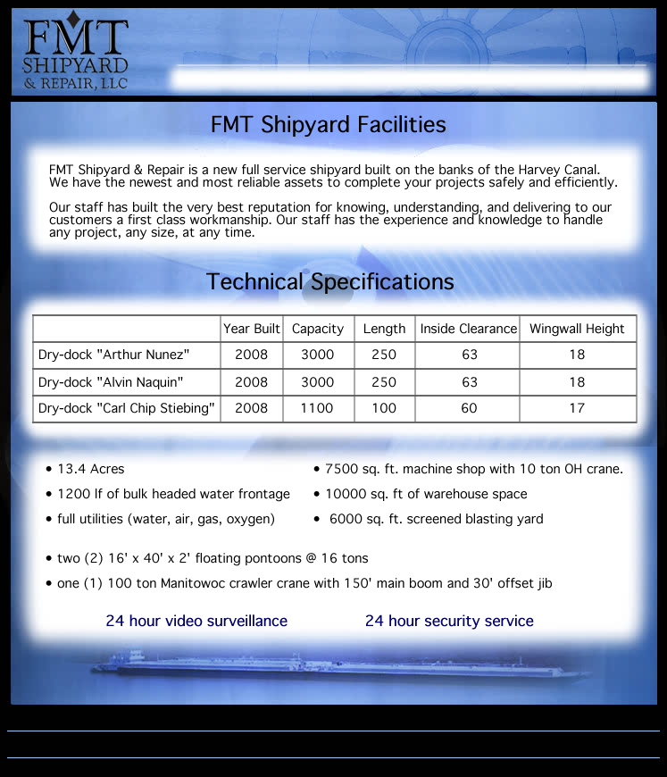 FMT Shipyard and Repair Capabilities Page